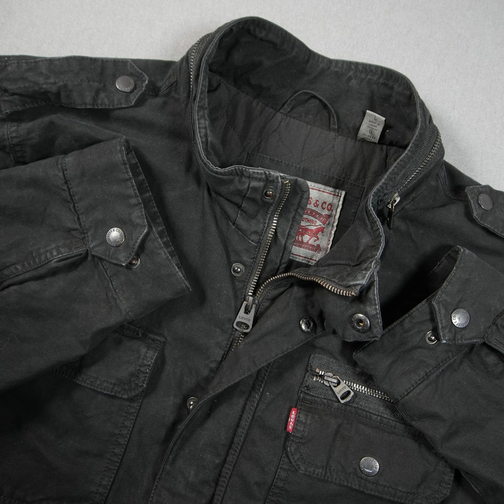 Levi's Jacket Canvas Trucker Military Quilted Barn Chore Utility Workwear Men L